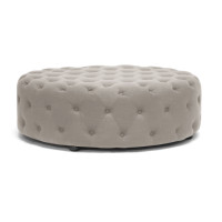 Baxton Studio 501-Beige-Otto Cardiff Beige Linen Modern Tufted Ottoman